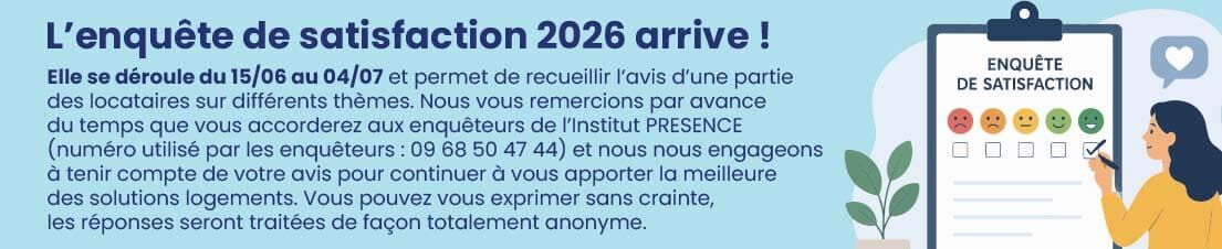 Enquête de satisfaction Touraine Logement 2026